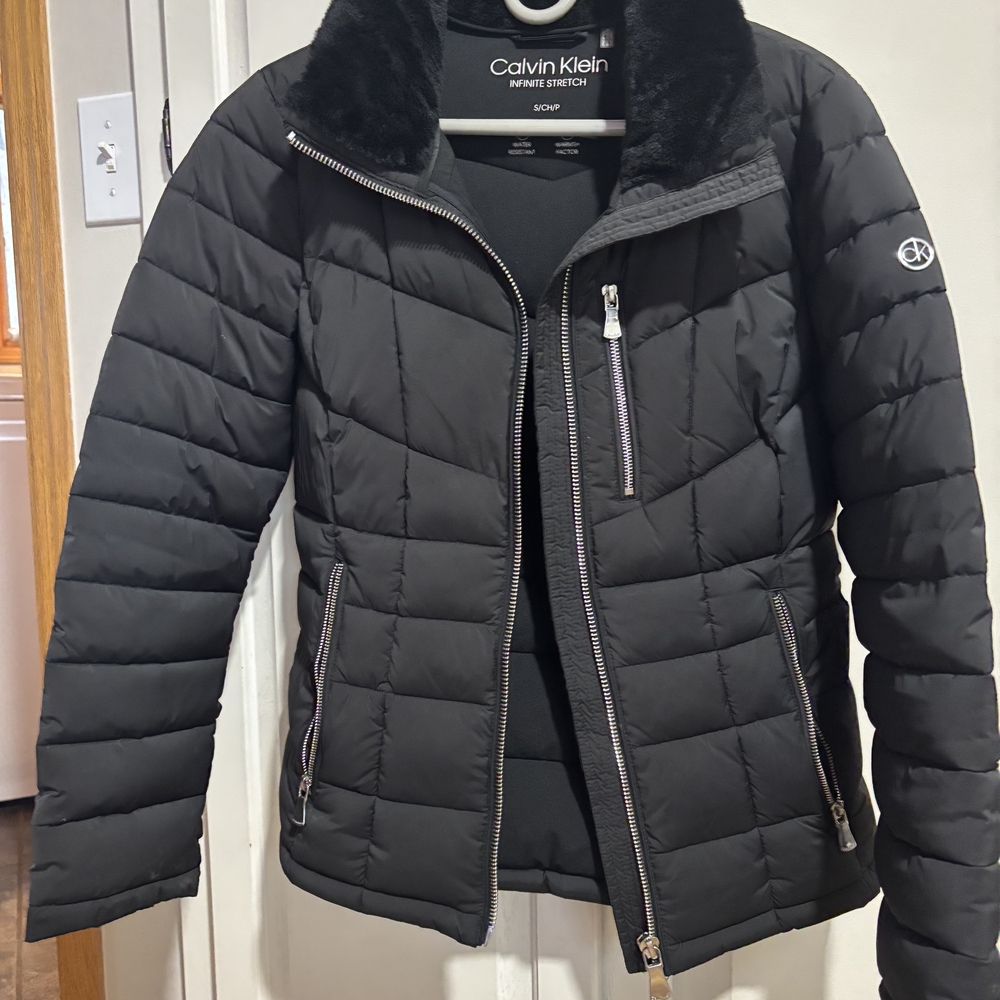 Calvin Klein Women's Black Quilted Ski Jacket
